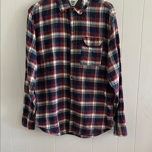VISSLA Red and Blue Plaid flannel Casual Shirt